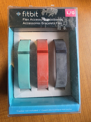 Original Size Large Fitbit Flex Wristbands set of 3 Red Teal Black or Navy?  NIB