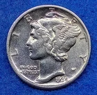 New Listing90% Silver 1935 AU Mercury Dime 10C Business Strike Circulated Uncertified