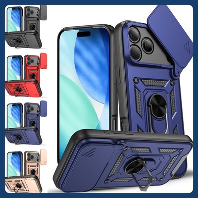 Metal Ring Case for iPhone 17 Pro/Pro Max- Heavy Duty Shockproof Kickstand Cover