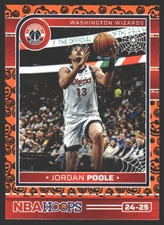 Jordan Poole #218 2024-25 Hoops Haunted Hoops Orange Washington Wizards