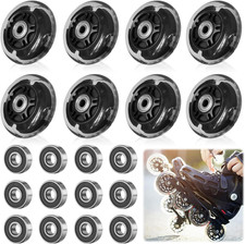 8 St&uuml;ck Inline Skate Rollen, 72MM Schwarz Transparent Inliner Rollen, Inline Ska