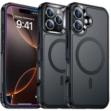 Magnetic Case For iPhone 16 Pro Max Plus 16e Shockproof Heavy Duty MagSafe Cover