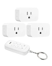DEWENWILS Remote Control Outlet 3 Independent Wireless Sockets 15A 100ft