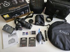 Nikon D3200 DSLR Camera 2 Nikkor Zoom Lens Kit + Accessories Bundle VGC 15.5K SC