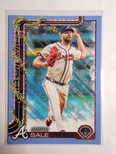 2025 Topps Holiday - Chris Sale #H98 Holiday Light Blue & White Glitter