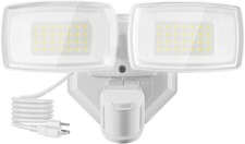 32W Plug in Motion Sensor Lights Outdoor 3200LM Motion Flood Light Dusk to Dawn