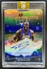 2025-26 Topps Three Shaquille O'Neal Raindrops Signatures Auto #/49 Lakers