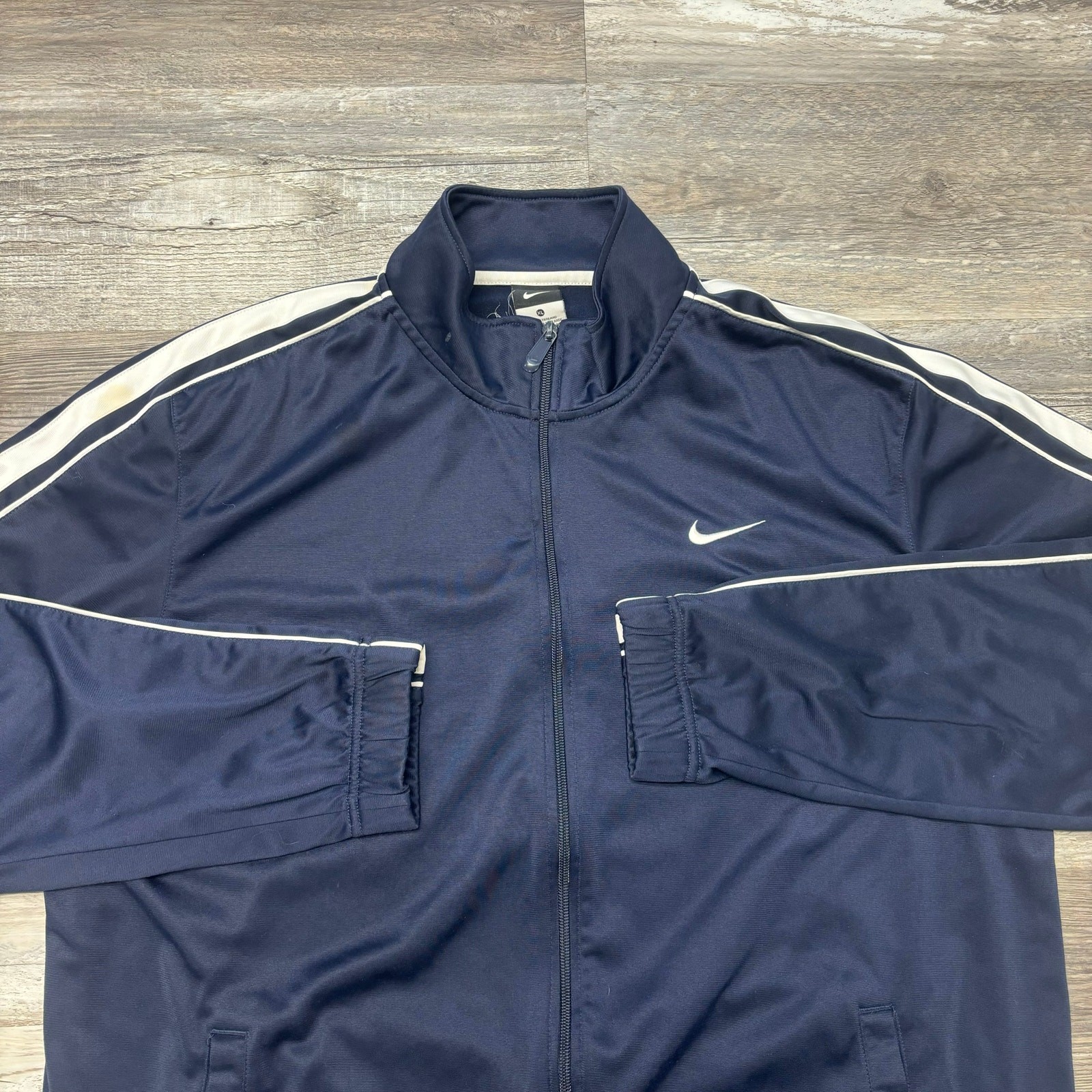 SACAI X NIKE Nike Track Jacket Practice OT Blu Navy Uomo XL Full Zip Mini Swoosh Allenamento