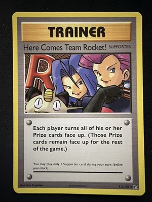 Here Comes Team Rocket! Secret Rare - 2016 Pokemon XY Evolutions 113/108