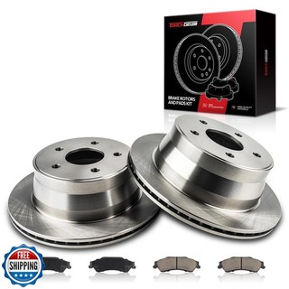 Torchbeam Rear Brake Kit with Rotors & Pads for Chevrolet S10 Blazer 4.3L