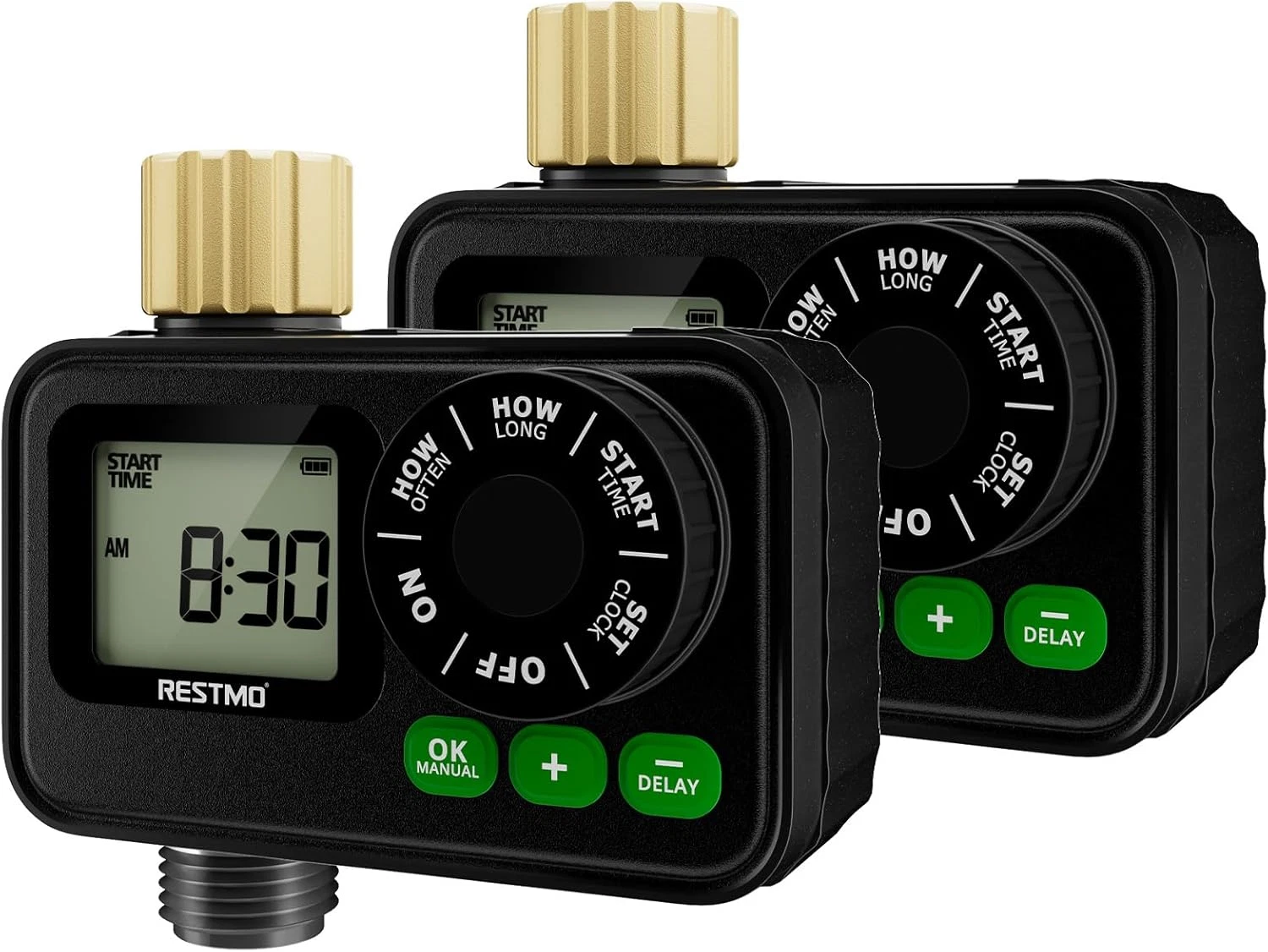 Outdoor Hose Faucet Sprinkler Timer 2 Pack, Programmable Irrigation System