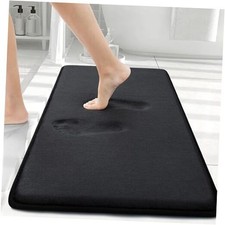 Memory Foam Bath Mat 30x20, Extra Soft and Absorbent Bathroom 30" x 20" Black