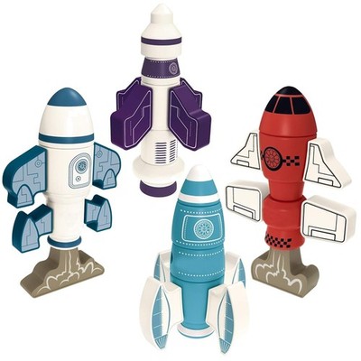 Magnetic Rockets Toy Set with Storage Box