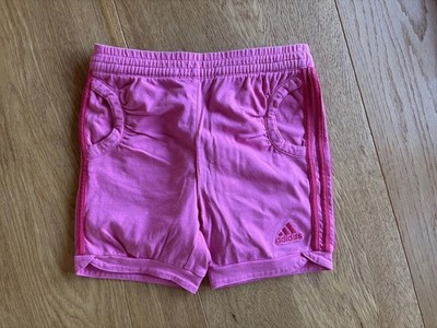 Adidas Rosa Pink  Mädchen Sporthose Kurzehose Shorts Gr. 104 Top Zustand
