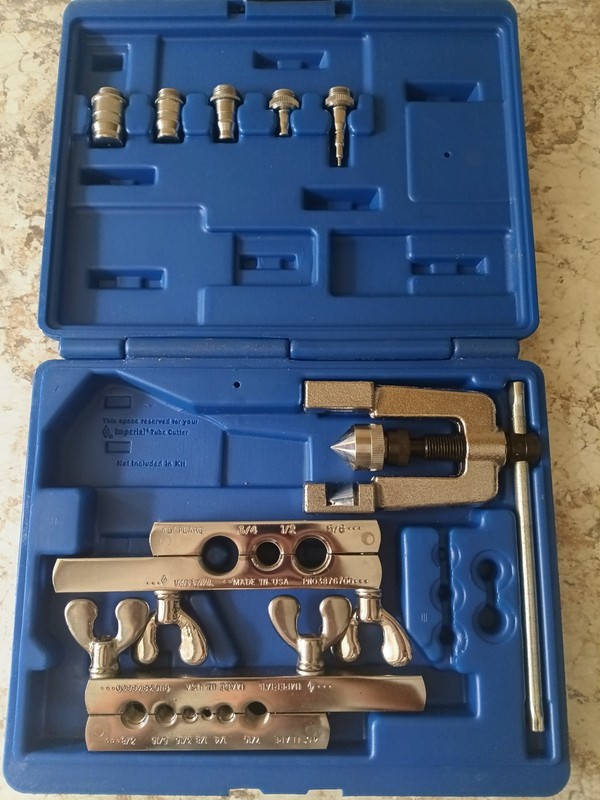 Imperial 45° Flaring Tool Kit USA Brake Line Tube Flaring Set HVAC Plumbing