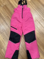 SWISS TECH winter snow overalls, Snow Pants, Ski Pants Medium 7-8 Youth B Pink
