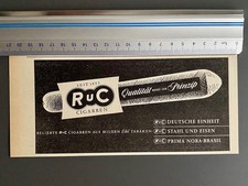 RuC Cigarren Rinn & Cloos Gießen Heuchelheim 1959 Vintage Ad Werbung Reklame F3