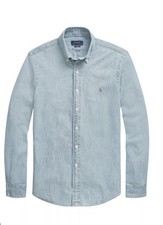 Polo Ralph Lauren Light 100% Cotton Denim Look Shirt. Size M VGC