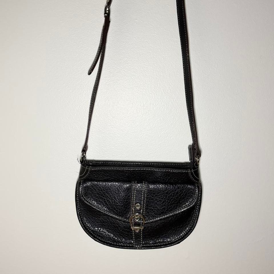 Nine West Vintage Y2K Black Leather Mini Shoulder Bag