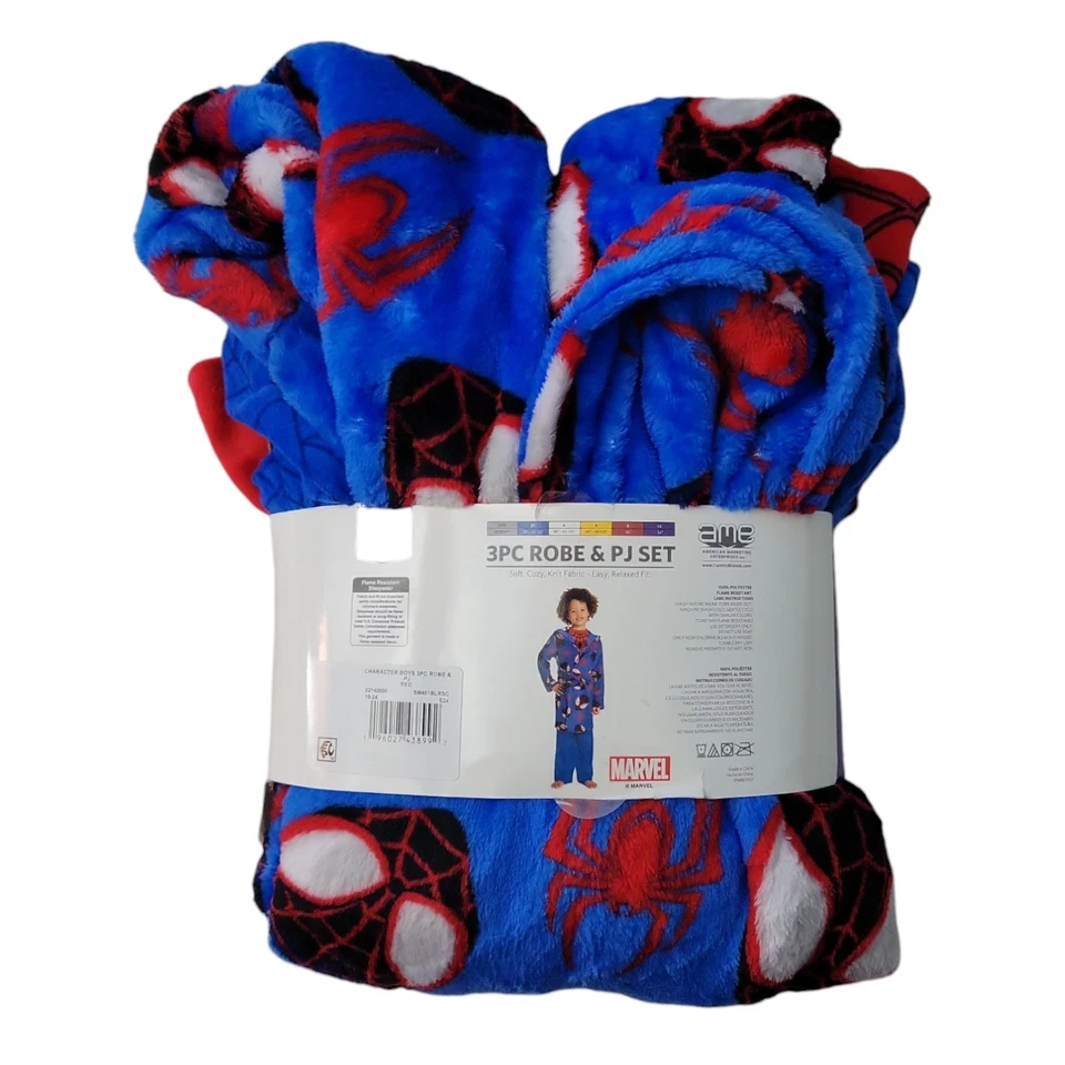 Character Boys 3-Piece Super Soft Hooded Robe & Pajama Set - Image 2 of 4