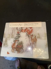 Glass Counter Saver/Cutting Board-Christmas/Winter-8 X 10