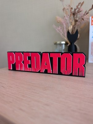 3D Logo Predator Schild Regal Film SF Alien Deko Platte Sammlung 21cm Neu