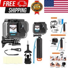 Compatible for Go Pro Hero 13 12 11 10 9 Black Waterproof Housing Case 60M/19...