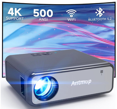 Home Theater Projector Native 1080P WiFi Bluetooth 500 ANSI 4K Support