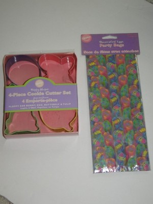 New Vintage Wilton Happy Shapes Easter Cookie Cutters, Wilton Treat bags  , #9