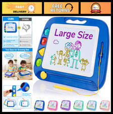 Magnetic Drawing Board for Toddlers, Etch Sketch Pad with Stamps, 16x13 in, Ed