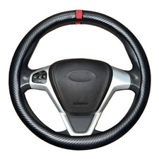 Fits 2007-2014 Silverado Suburban Tahoe Leather Steering Wheel Cover Black