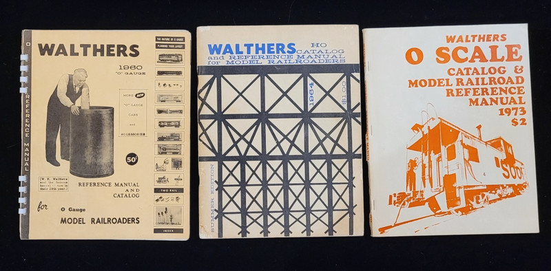 Lot 1960, 1964, 1973 Walthers Model Railroad HO/O Reference Book Catalog Train