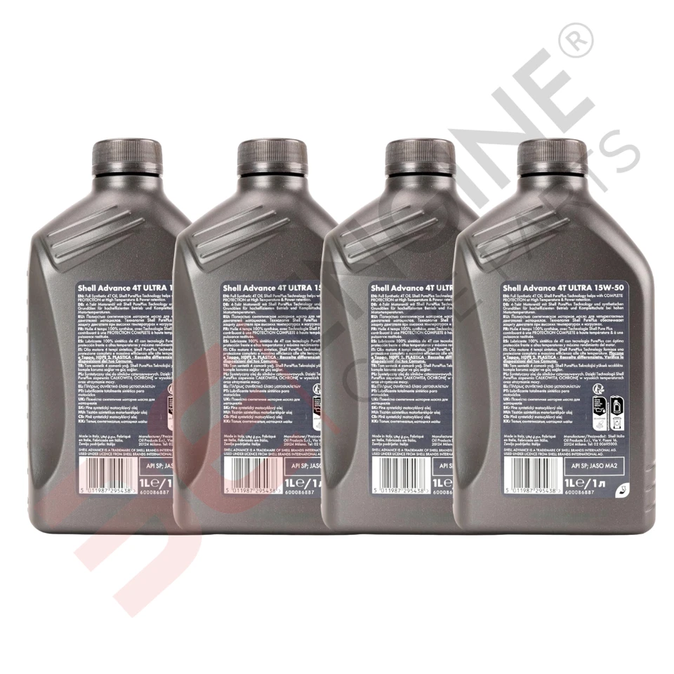 Shell Advance Ultra 4T 15W-50 Aceite De Moto Sintético 4 Litros 4L Ducati - Imagen 3 de 4