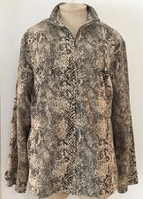 Python ZENERGY CHICO'S Animal Print Zip-Up Light Stretch Athleisure JACKET 3/XL