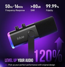 Fifine Ampligame Microphone Kit AM8T RGB, Gaming, Podcasting Streaming