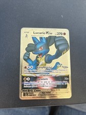 Pokémon Lucario Vstar 270 Metallkarte Fanart...