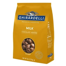 Ghirardelli Chocolate Company Milk Chocolate Wafers, 5lb (Pack of 2)