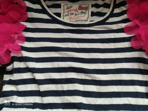 Primark Girls Pink & Blue Stripped Frilly Dress Age 2-3 Yrs Excell Condition - Picture 6 of 6
