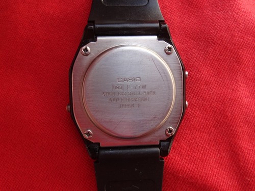 ✪ Vintage & Rare CASIO F-77W (593 Module) / Digital Watch - 第 11/12 張圖片