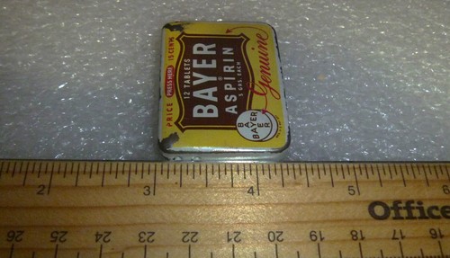 Vintage Pocket Tin BAYER Aspirin Tin - Empty - Made In The USA - Picture 8 of 10