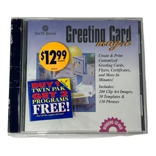 Swift Jewel Greeting Card Magic & Clip Art & Fonts PC Software Twin Pack