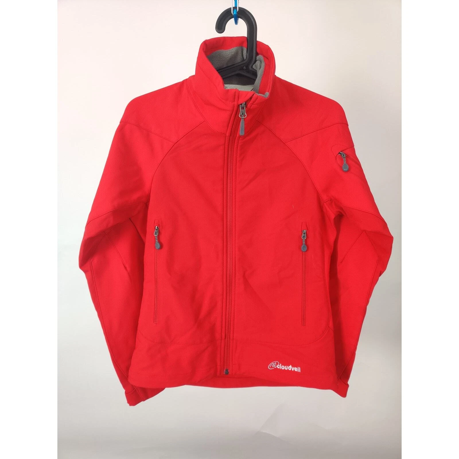 (V) Cloudveil Women softshell jacket winter sport snow red rare sz XS