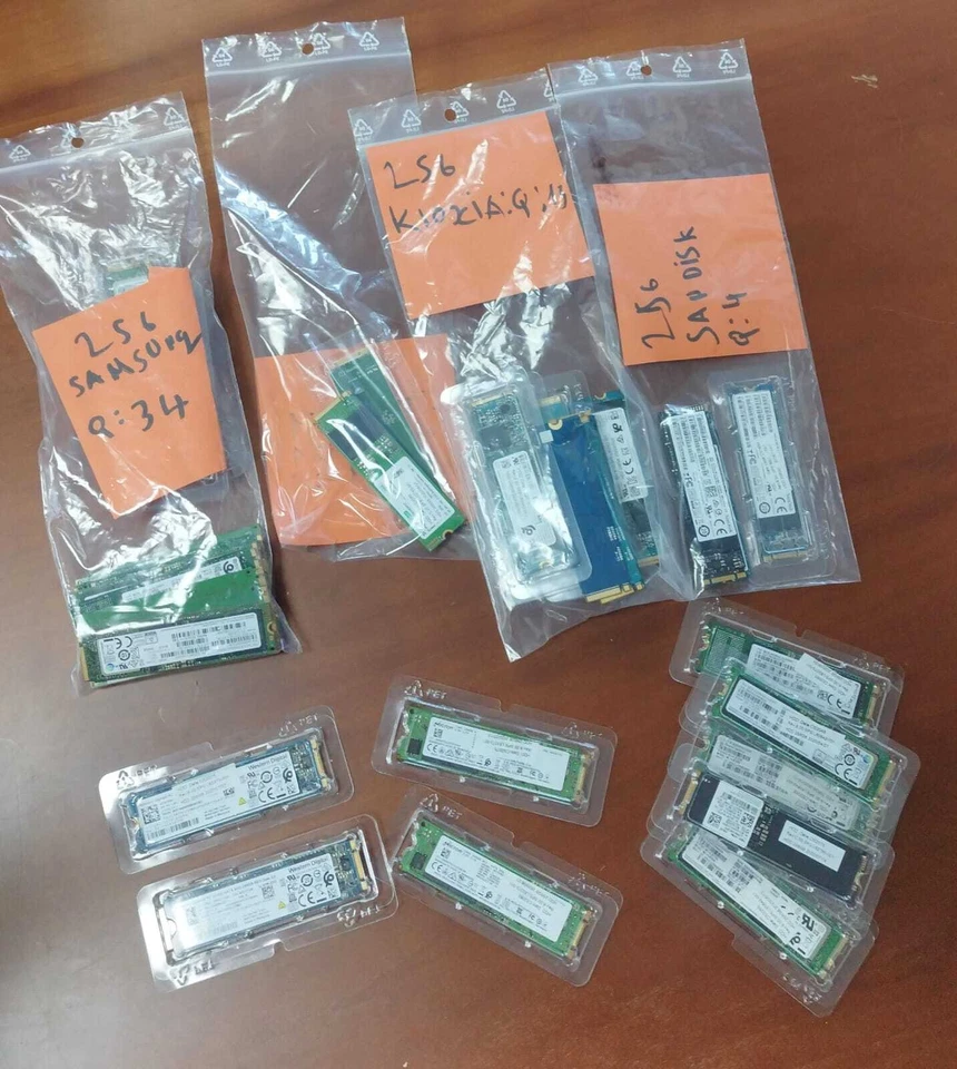 SSD M.2 SATA ET SSD M.2 NVMe 256 Go intel ,SAMSUNG , western digital,kioxia .... - Immagine 2 di 4