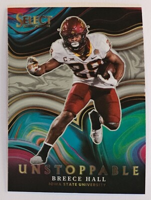 2022 Panini Select Draft Picks Unstoppable Breece Hall RC #US-BH New York Jets