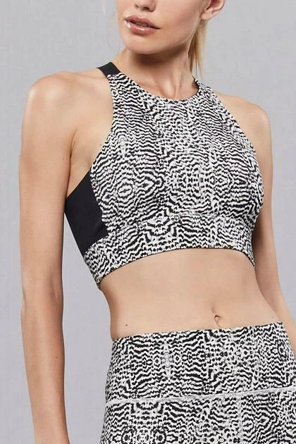 NWT - VARLEY Women's 'SHERMAN' Black HIGH NECK SPORTS BRA - S