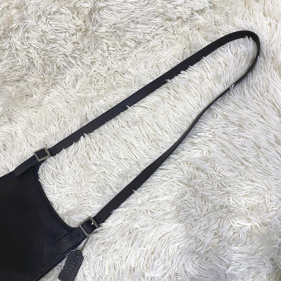 Old Coach 9135 Crossbody Bag Shoulder Bag Black Leather | eBay