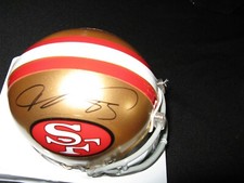 Vernon Davis San Francisco 49ers Signed Mini Helmet Beckett