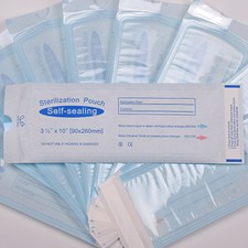 200pcs Dental Pouch Bags Self Sealing Sterilization For Dental Nail Tools (1bag)