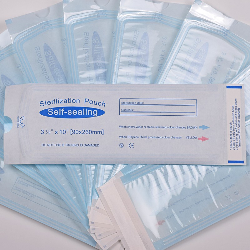 400pcs Dental Pouch Bags Self Sealing Sterilization For Dental Nail Tools (2bag)
