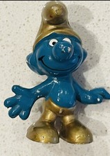 Schleich Peyo 20005 Gold Schlumpf Figur Goldschlumpf Vintage - Guter ZUSTAND!